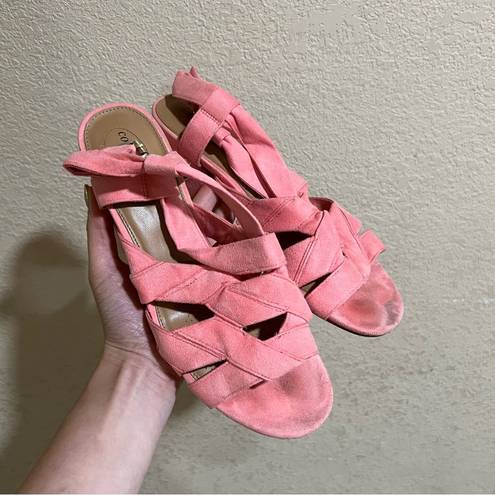 Comfortview  Felipa pink suede strappy sandals heels