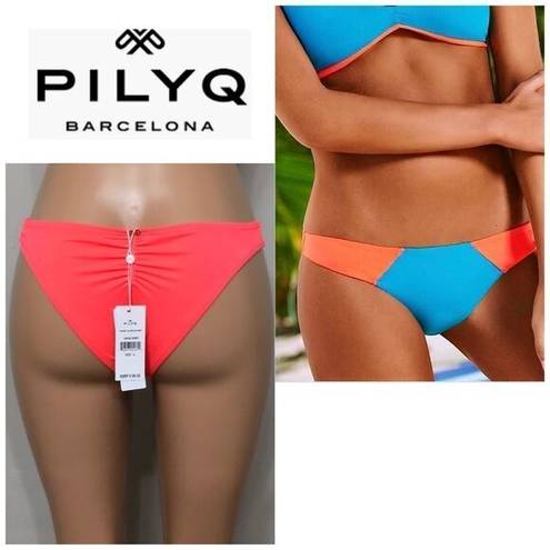 PilyQ  bright orange and blue bikini bottom. NWT