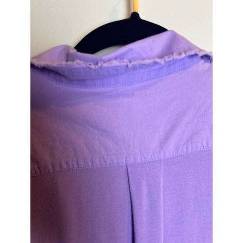 DKNY  Purple Pastel Lavender button down collar Womens Size Medium