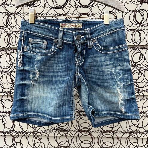 BKE Buckle  Stella stretch jeans shorts distressed Size 23
