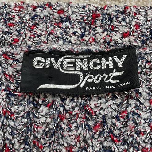 Givenchy  Sport red/white/blue long sleeve vneck sweater Sz M