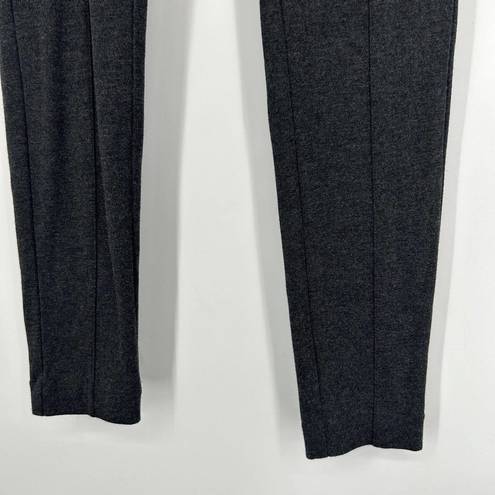 J.Jill  Ponte Knit Leggings Charcoal Gray Center Seam Mid Rise Stretch Size S