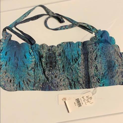 PilyQ New.  Python wave bikini top. NWT