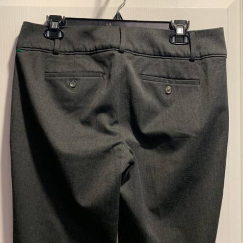 The Loft Women's Ann Taylor Charcoal Gray Marissa Straight Trousers Size 6 EUC #6337