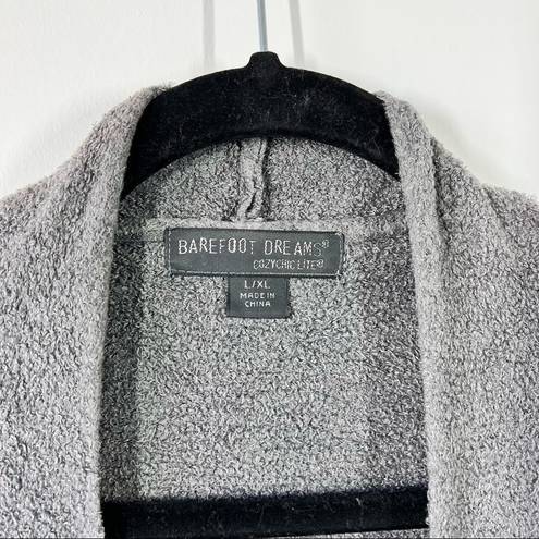 Barefoot Dreams  gray open front cardigan sweater