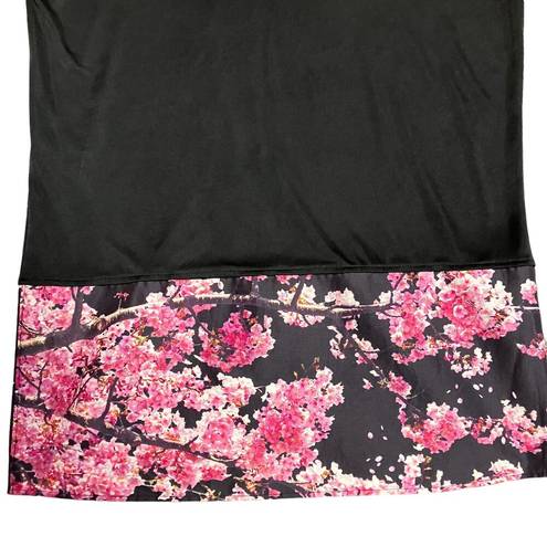 Blossom Christian Dada Womens Black Silk Blend Cherry  Trim Top Size 46