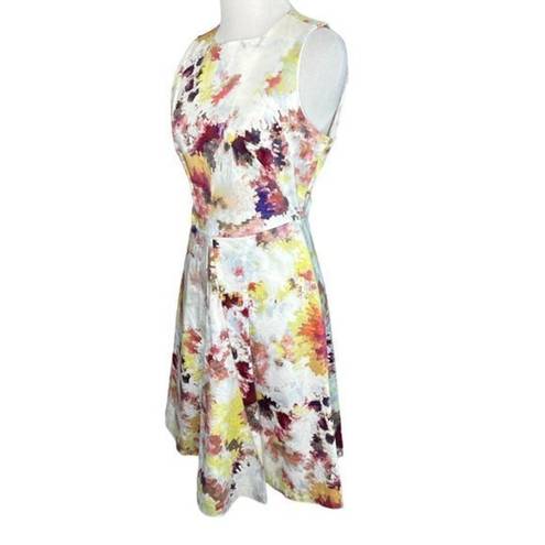 Hunter Bell Anthropologie‎  New York Kukka Tea Sleeveless Watercolor Dress Size 4