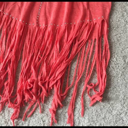 Rebecca Minkoff  fringe linen tee. Xs