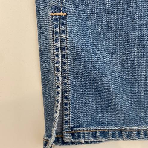 AG Adriano Goldschmied  The Jodi Crop Denim Blue Jeans Flare Slit Hem EUC Sz 25