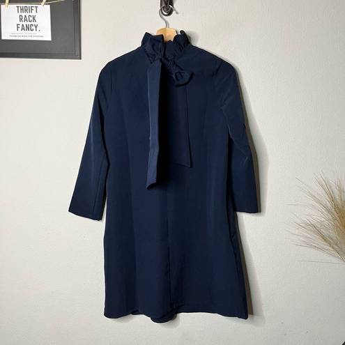 Tuckernuck  NEW Dress Daphne Bow Back Navy Blue Mini Dress Size XS