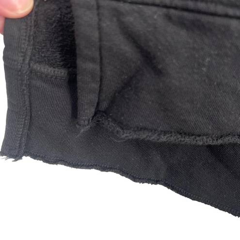 LA Made  Black Distressed Shoulder Sweatshirt Oversized Small New