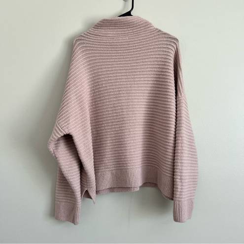 Madewell  Women’s Light Pink Belmont Mock Neck Wool Blend Sweater Size XXL