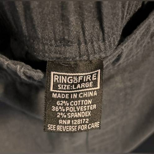 Ring Of Fire  Cargo Joggers Gray/Blue Size: Large