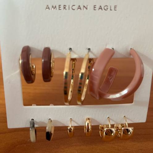 American Eagle hoop earring set