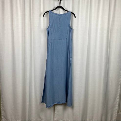 J.Jill  Chambray Tencel Lyocell Seamed Maxi Dress Sz.XS