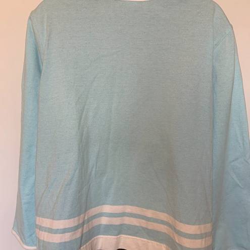 Cathy Daniels  Baby Blue Zipper Cardigan