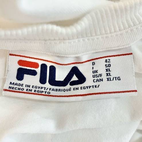 FILA Women’s 𝅺 white t shirt with multi color logo