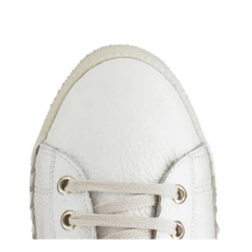 Russell  & Bromley Sugar Rush Plimsole White Leather Espadrille Sneakers Size 8