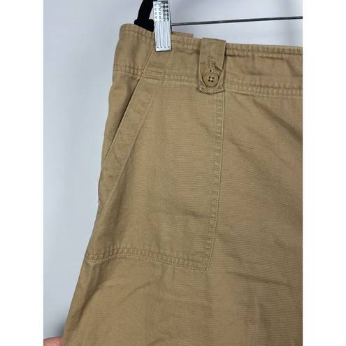 Krass&co Lauren Jeans . Tan Khaki 100% Cotton Cargo Shorts Size 16