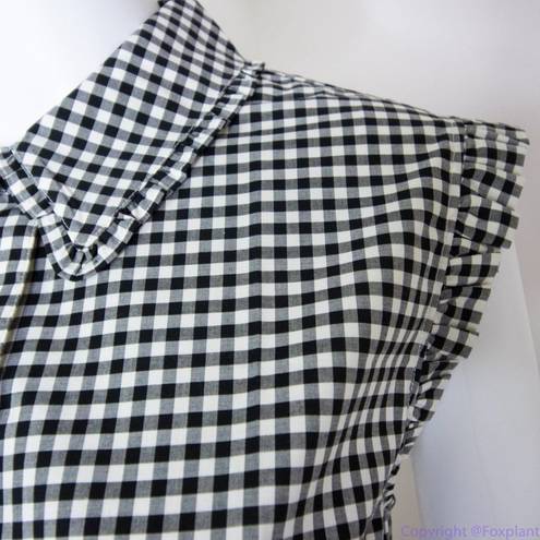 Kate Spade NWT  Mini gingham sleeveless top , Black and white