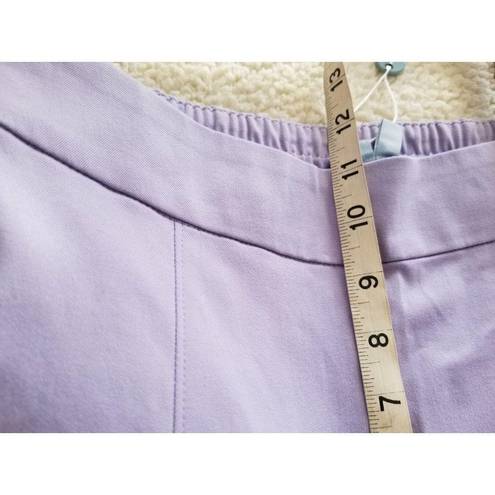 Hill House  The Claire Pant Stretch Cotton Kick-Out Crop in Lavender Size XS