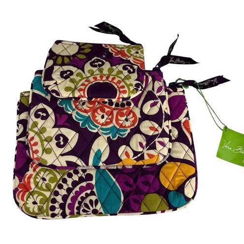 Vera Bradley  Cosmetic Trio Plum Crazy Set of 3 New