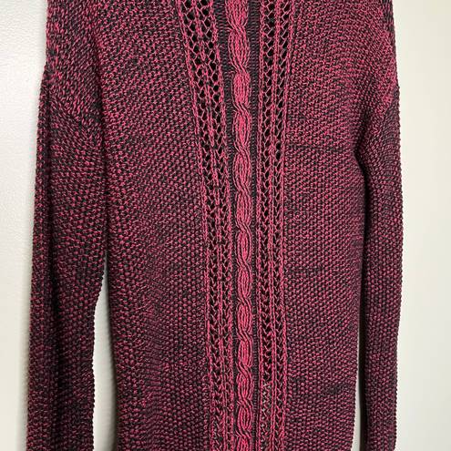 Sanctuary Women’s Easy Marle Knit Sweater in Scarlet Red and Black Size Small