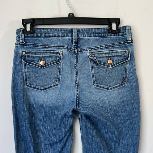 Banana Republic  Womens Urban Wide Leg Stretch Pocket Denim Blue Jeans Size 6 ♦️