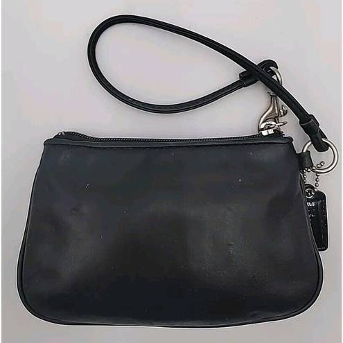 Coach  Est. 1941 Black Pleated Leather Small Wristlet W/Tag