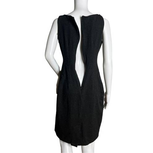 MM.LaFleur  Dress Womens 10 Lydia Charcoal Gray Ponte Knit Twist Strap Career