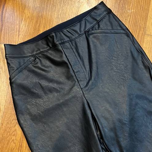 Spanx  Leather-Like Cropped Kick Flare Pant 20848T Size Large