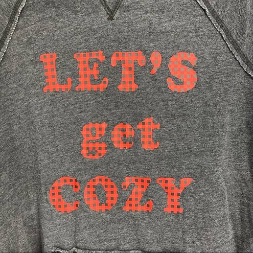 Grayson Threads LET'S GET COZY SOFT COTTON BLEND GRAPHIC HOODIE SIZE XS