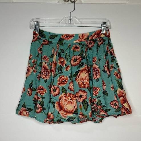 Farm Rio  Pleated Floral Mini Skirt