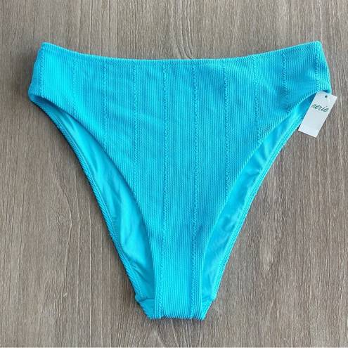 Aerie  Crinkle High Cut Cheeky Bikini Bottom in Brilliant Blue XL NWT