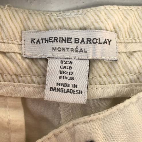 Katherine Barclay  Shorts Linen Blend Bermuda Shorts in Beige Sz 8 EUC Casual