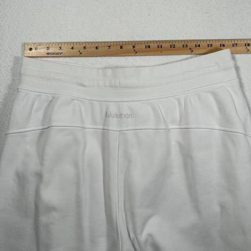 Lululemon  Women's 14 White Relaxed Fit Ultra High Rise French Terry Joggers