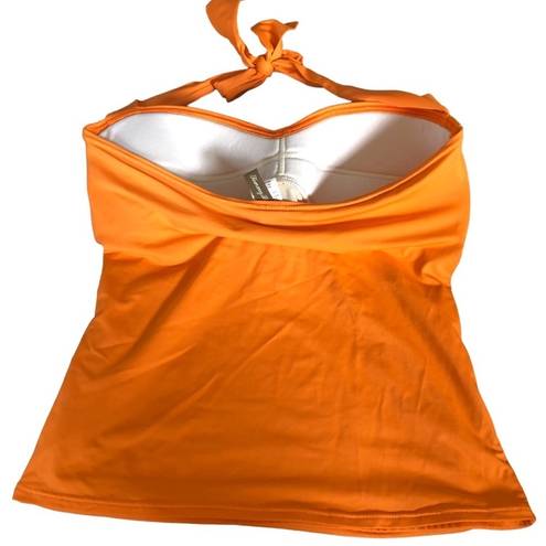 Tommy Bahama  2PC Tankini Set M Creamsicle Swim Halter Style Full Cover Bottom