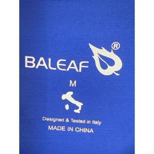 Baleaf  Women's Rash Giard Zip Ruched Side Drawstring Blue Size M