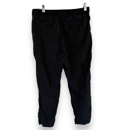 The Loft  Womens Pants Sz XSP XS Petite Black Linen Lyocell Blend with Stretch