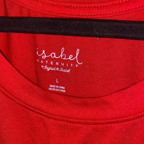 Isabel Maternity  Red Star Spangled Baby Fourth Of July USA Tank Top Size Large