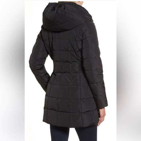 Cole Haan  Signature Hooded Down & Feather Jacket Parka Coat Black XS