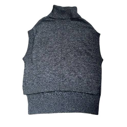 BCBGMAXAZRIA  Charcoal Grey Cowl Neck Sleeveless Sweater Vest Tunic size XS / S