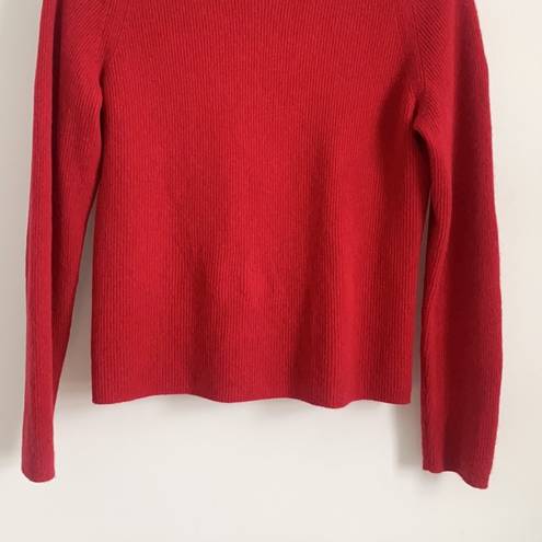 Tahari  Red Mock Neck 100% Cashmere Sweater Medium