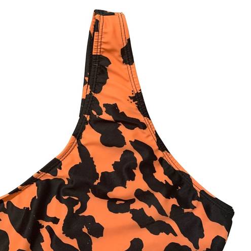 Boohoo  | NWT Orange Cheetah Print Scoop Back Plus Size Swim Suit Size 20