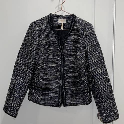 Laundry by Shelli Segal  SPAKLY BLUE & BLACK BLAZER