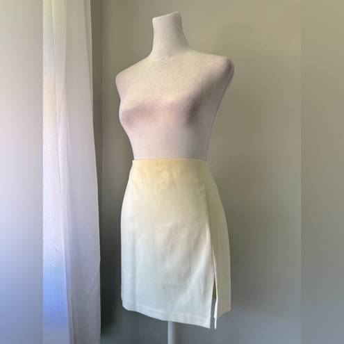 Sage NWT  the Label Standing Here Ivory Side Slit Mini Skirt