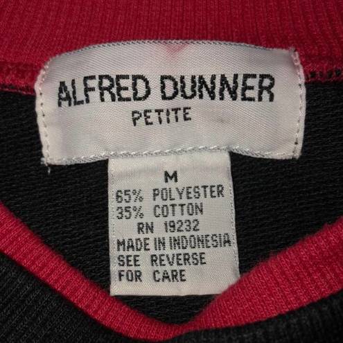 Alfred Dunner Petite Vintage Multicolor Embroidered Crewneck Sweatshirt