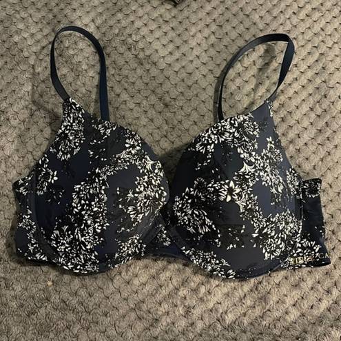 Vince Camuto Women's  Navy & White Floral Bra Size 38C EUC #6546