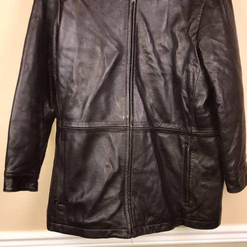 Marc New York  Women’s Dark Brown Leather Faux Trim Jacket