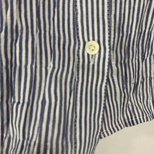 Treasure & Bond  Women's Striped Boyfriend Button Down Shirt Size Large